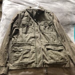 Green Army Jacket From Hollister XL